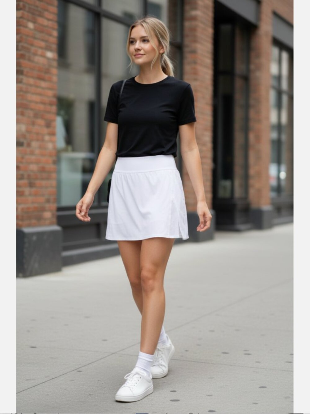 NWT SPANX Womens Get Moving White 17" Skort Skirt 50272R Pickleball Tennis M